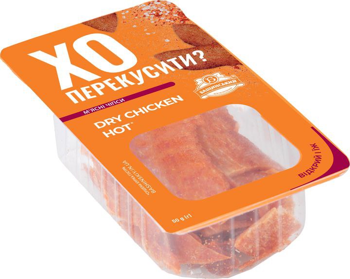 Чіпси курячі ХО DRY CHICKEN HOT сиров'ялені 50г
